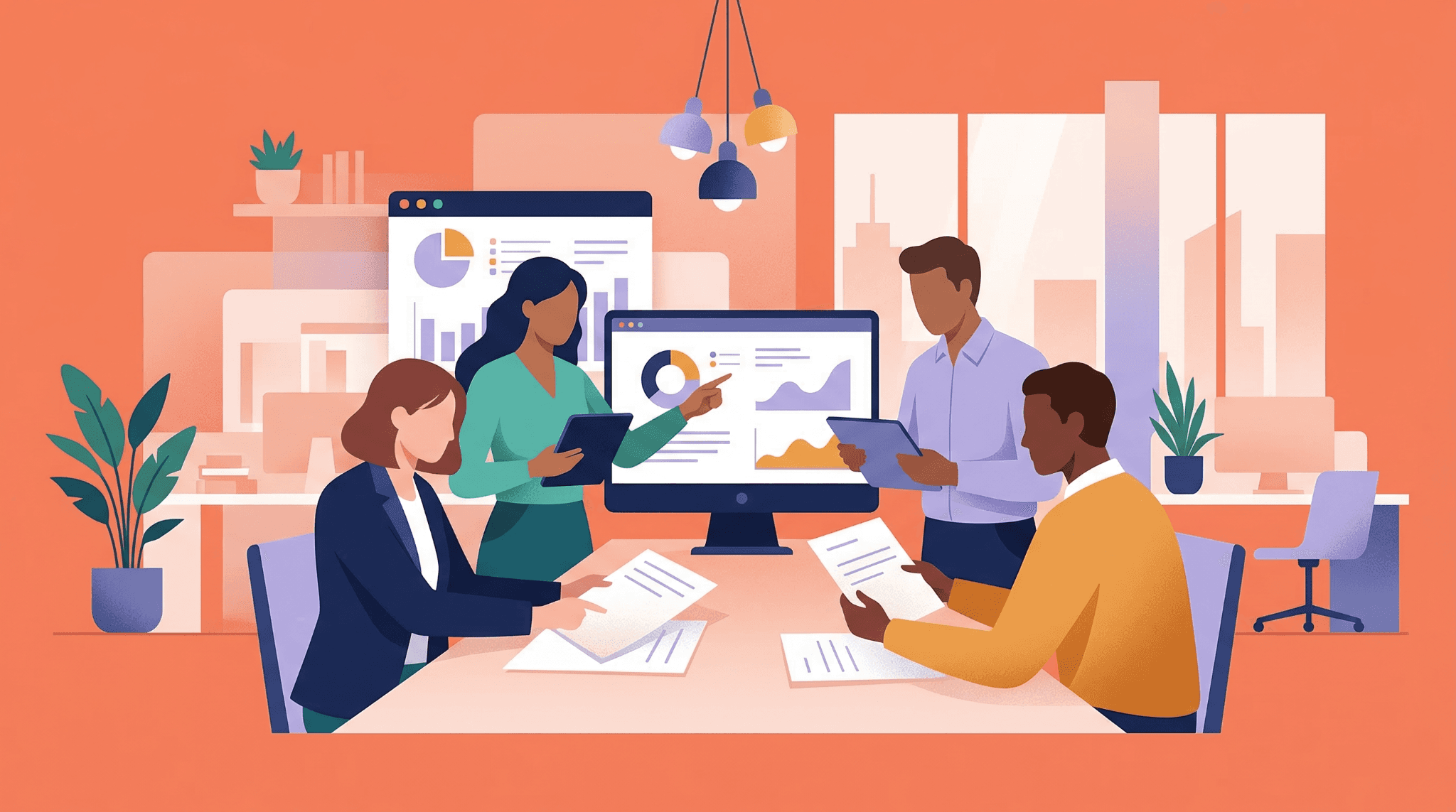 Compliance professional reviewing MLR dashboard data on a laptop