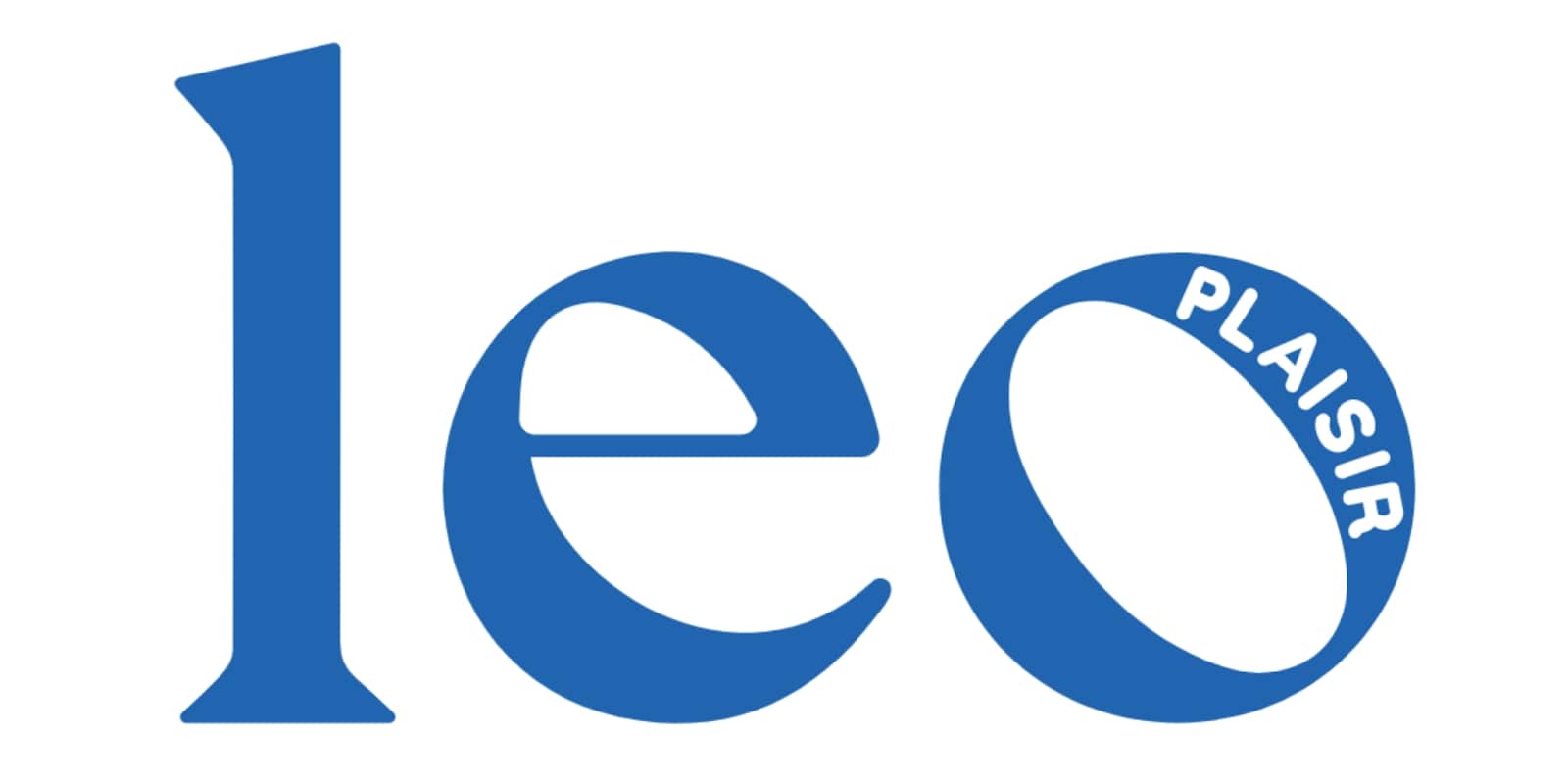 LEO Plaisir logo featuring the word 'leo' in blue with 'PLAISIR' in uppercase, curved around the 'O'.