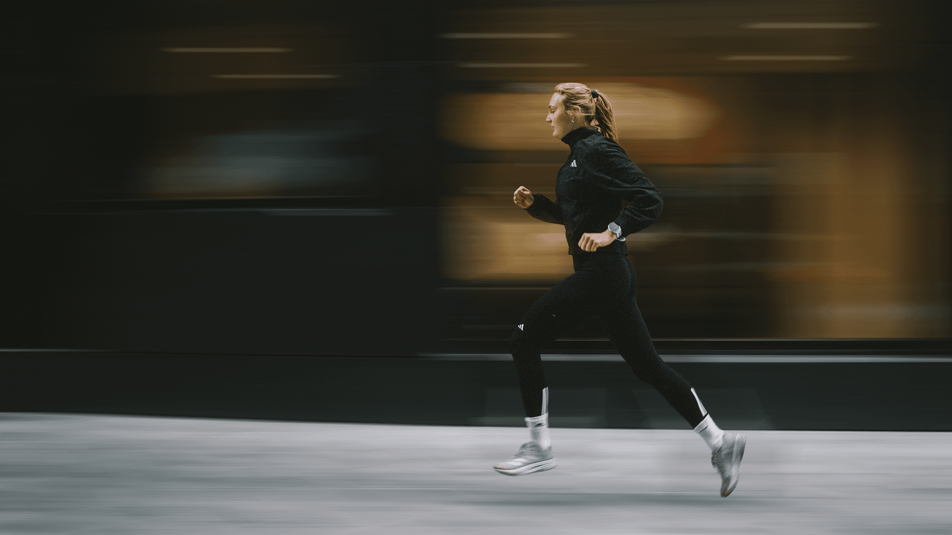 Dynamic picture of a cyclist riding downhill