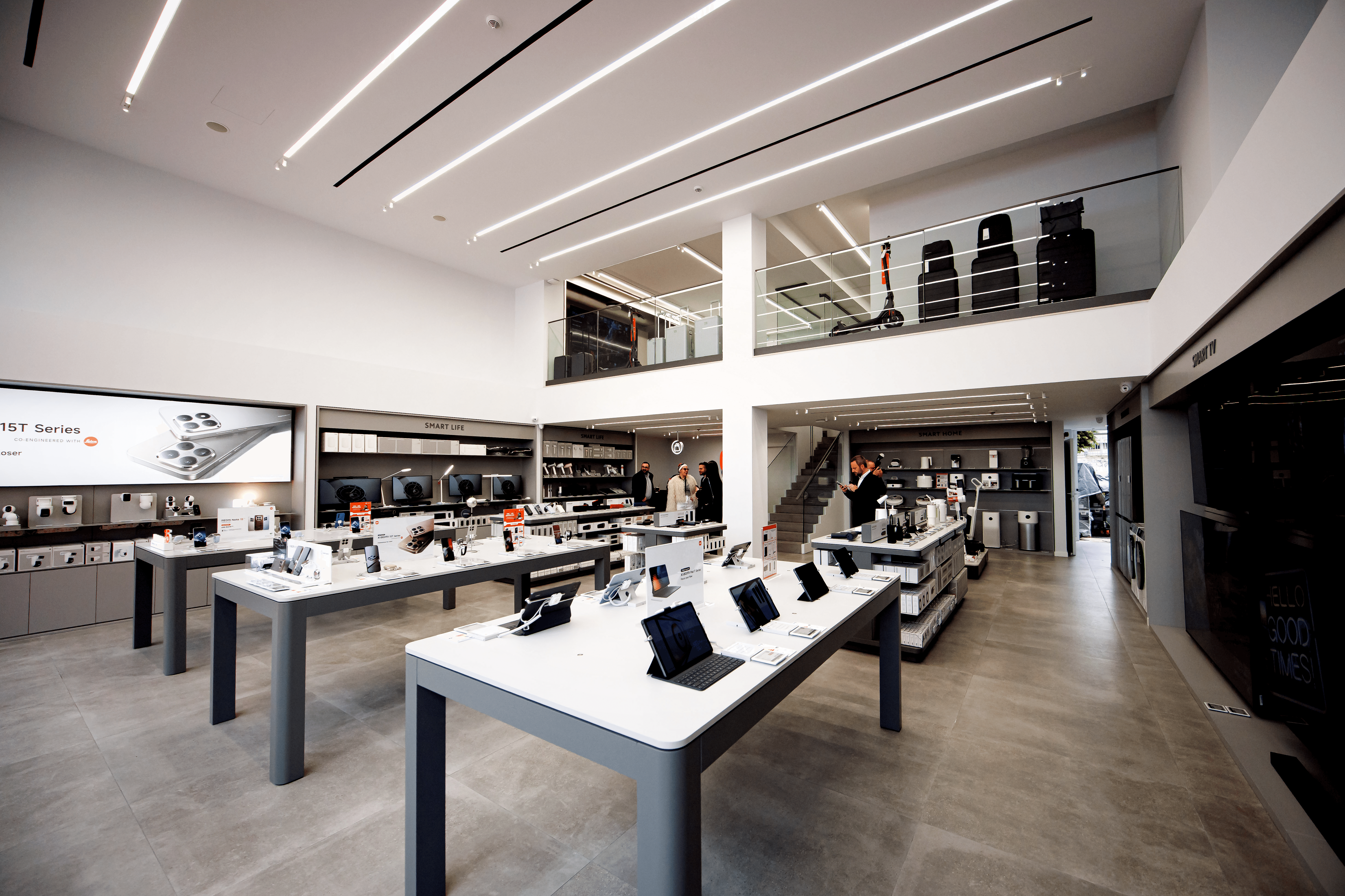 Intuitive customer flow and product zoning in a global technology retail environment, Xiaomi store Limassol Cyprus by topos design studio