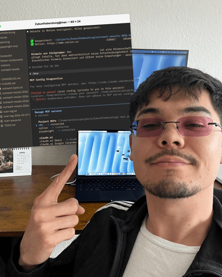 Tim Akihiro Heinrich zeigt: Custom Agents im Terminal.