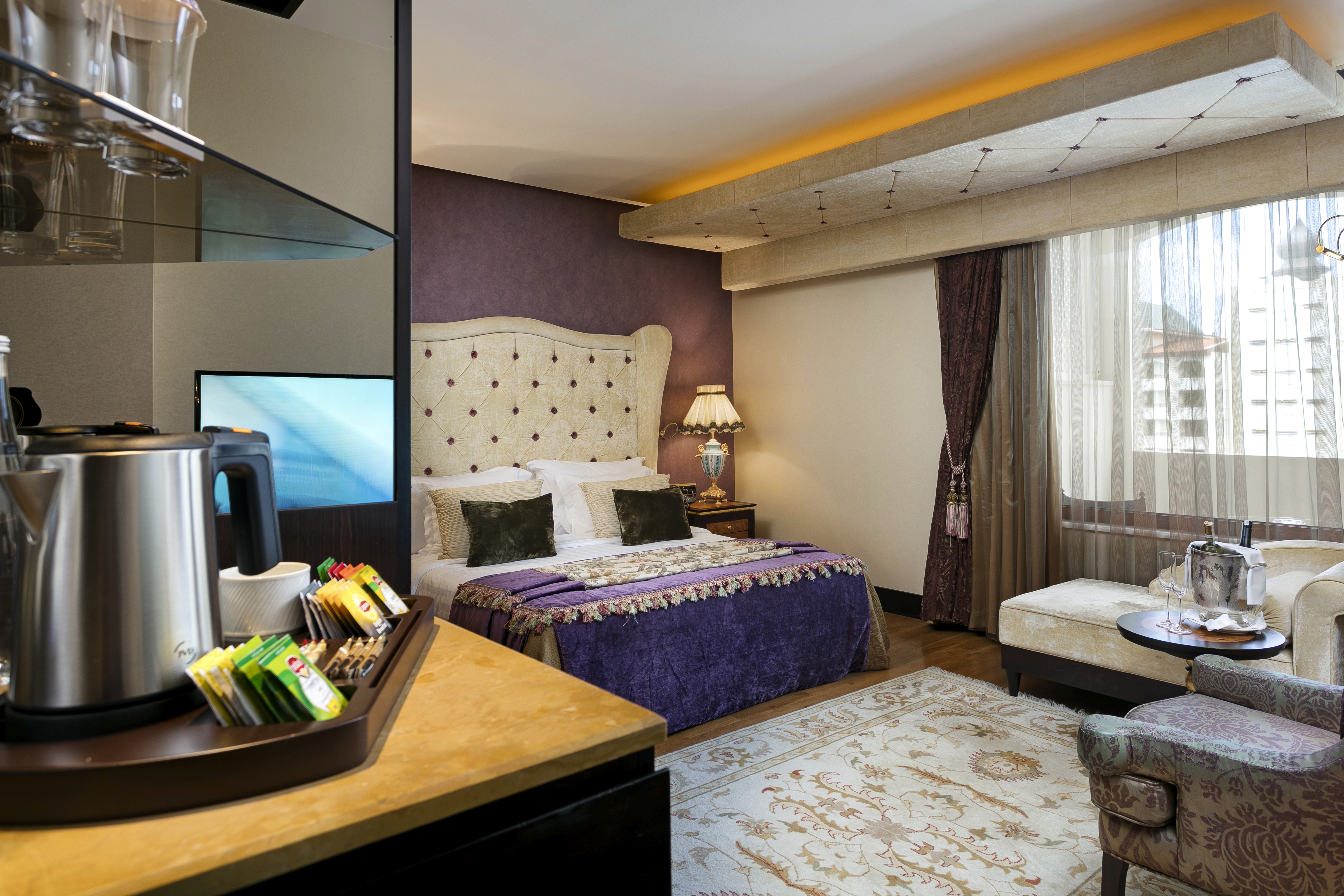 Premium room designed for two adults, combining comfort and functional living space.