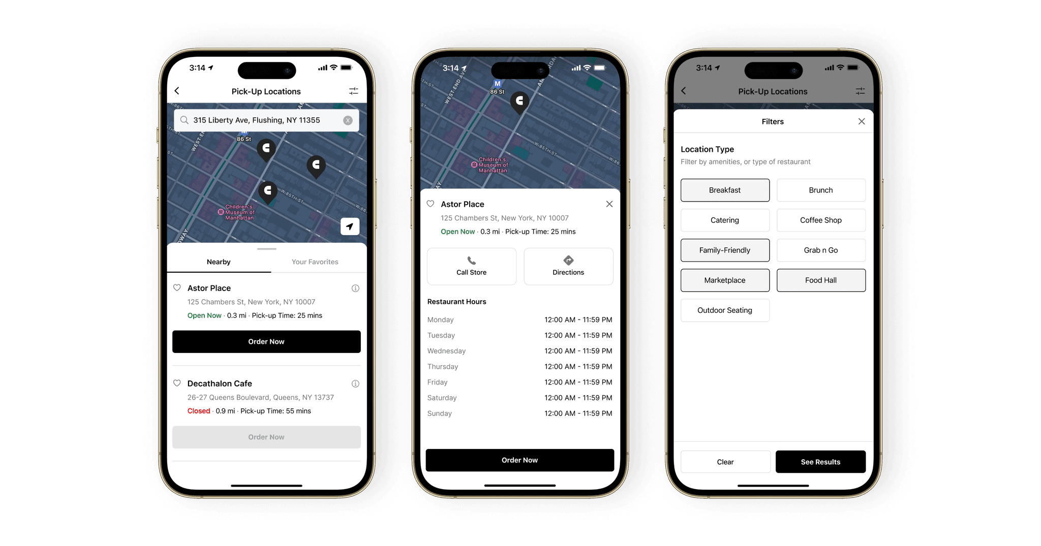 3 iPhones with new location designs
