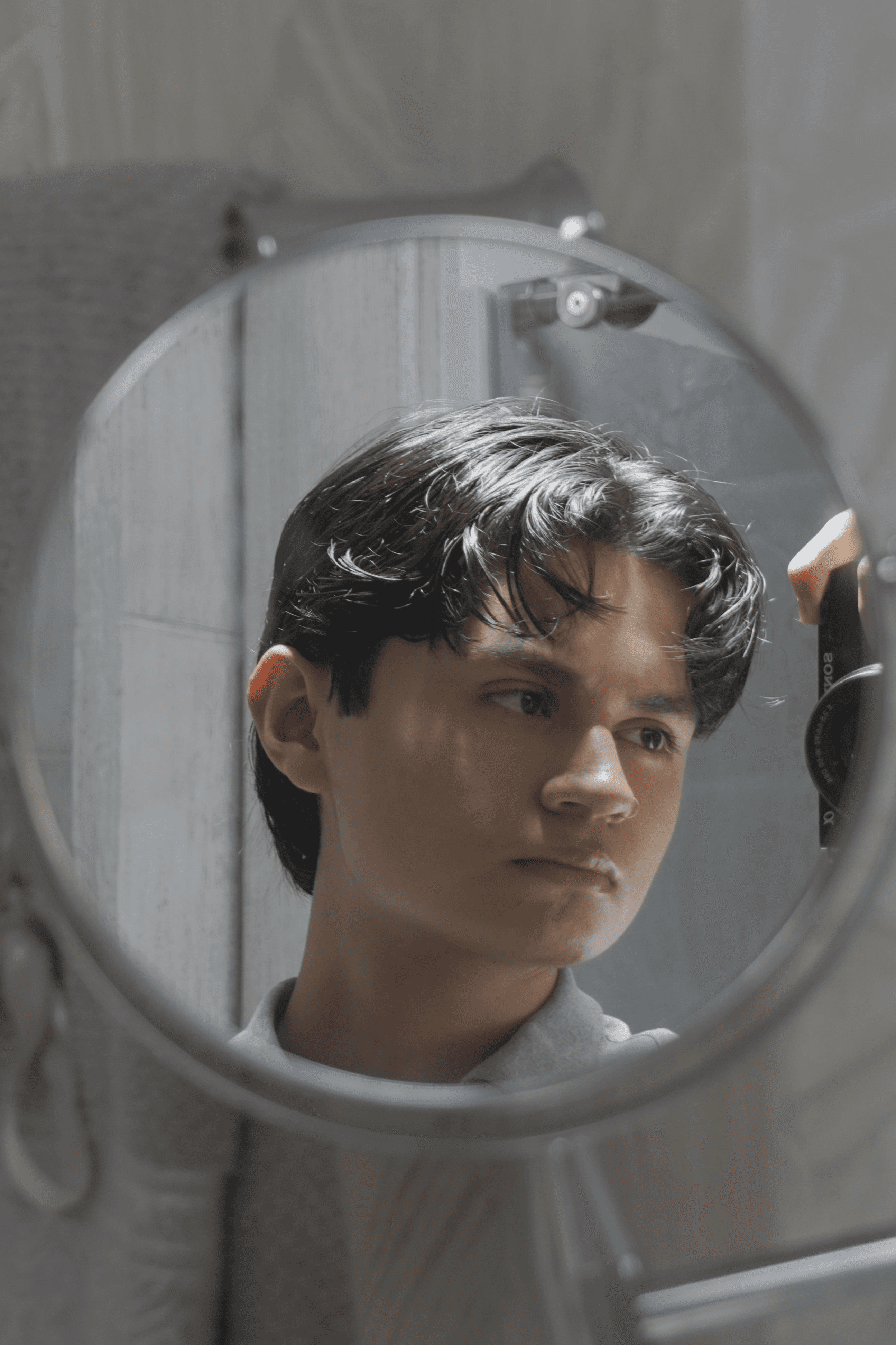 Portrait of portfolio creator – back view