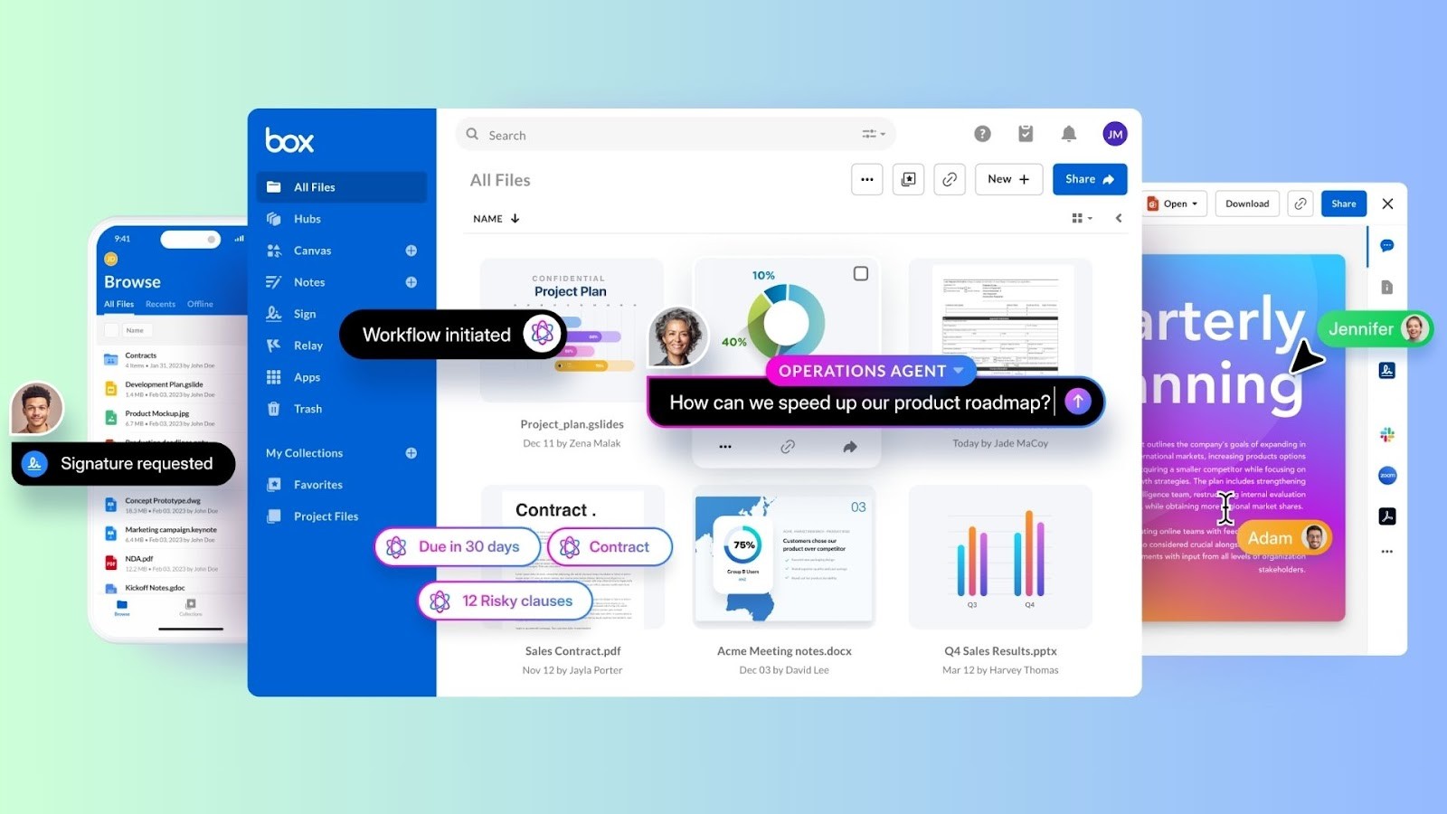 Box's platform for secure workflow and content management