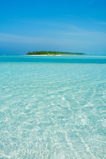 green island in the middle of the sea