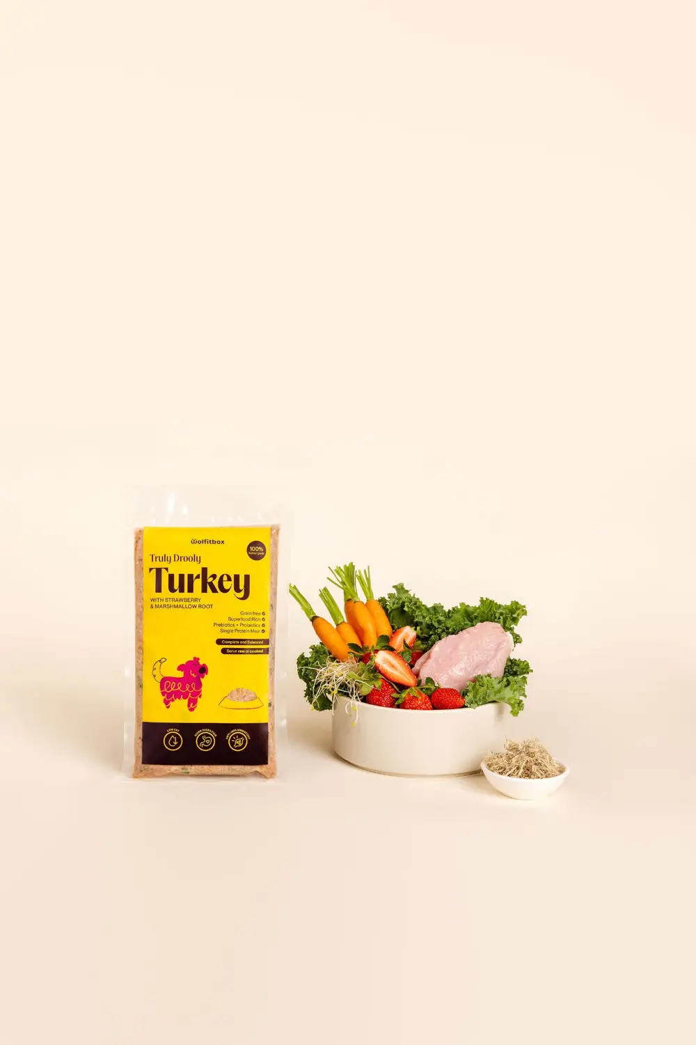 Truly Drooly Turkey meal with turkey and vegetables