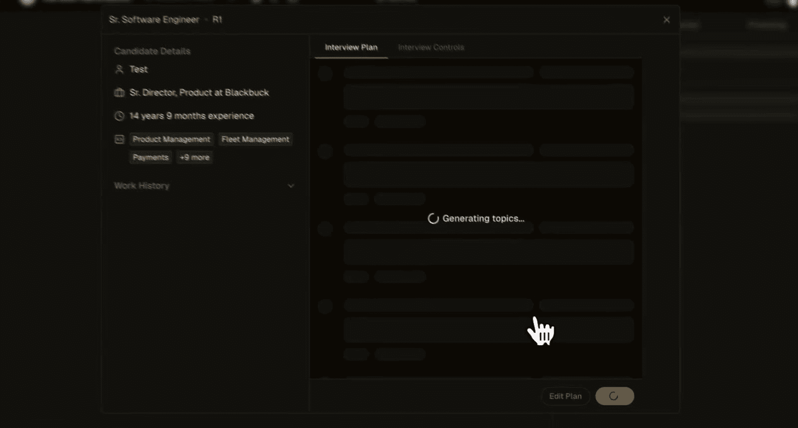 Generating custom interview plan