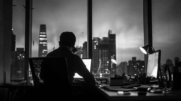 person sitting in a chair in front of a man