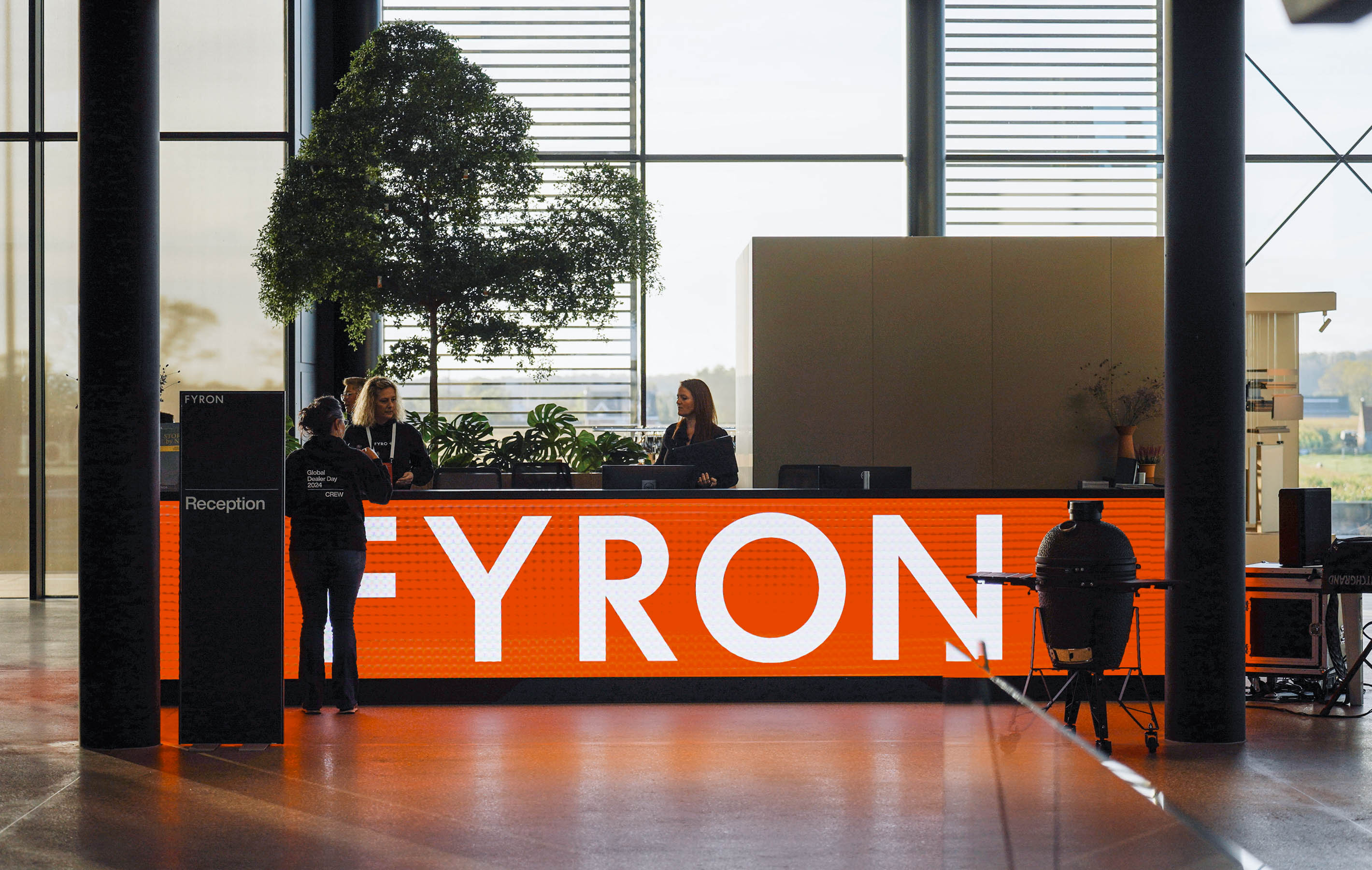 reception logo banner mockup fyron by analogue agancy