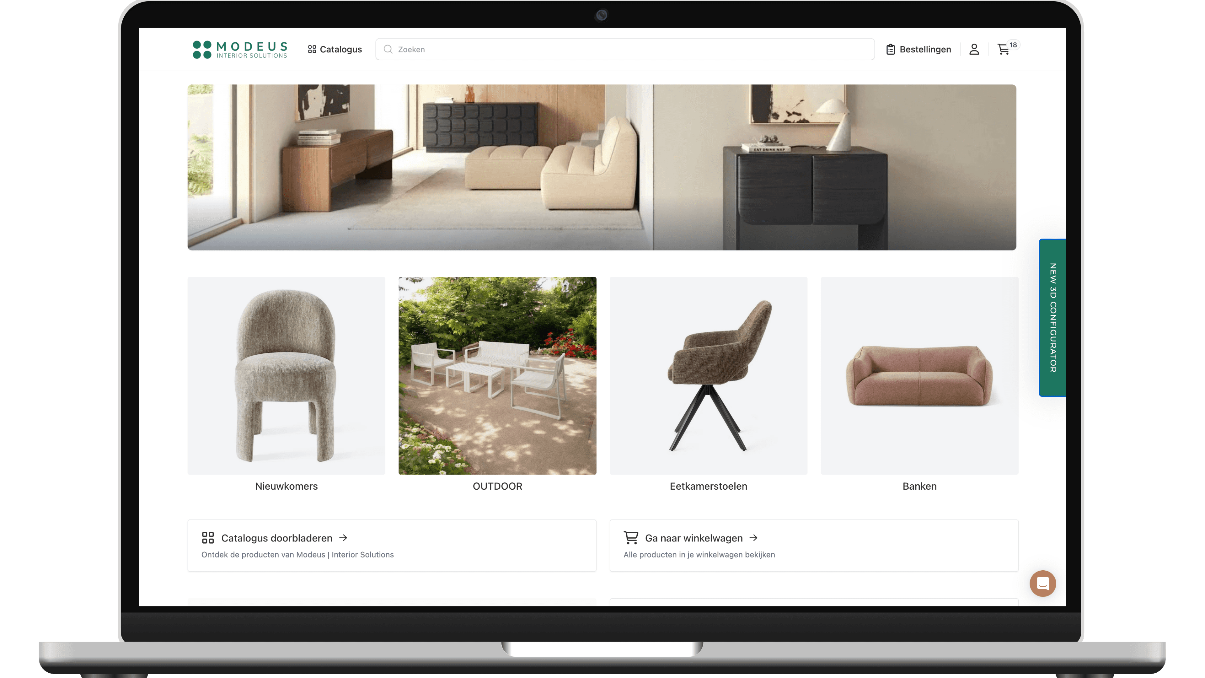 Modeus B2B webshop