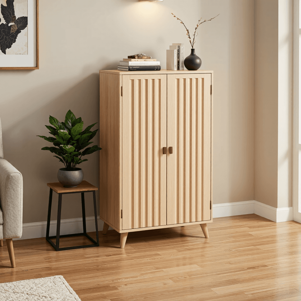 product photography of storage cabinet