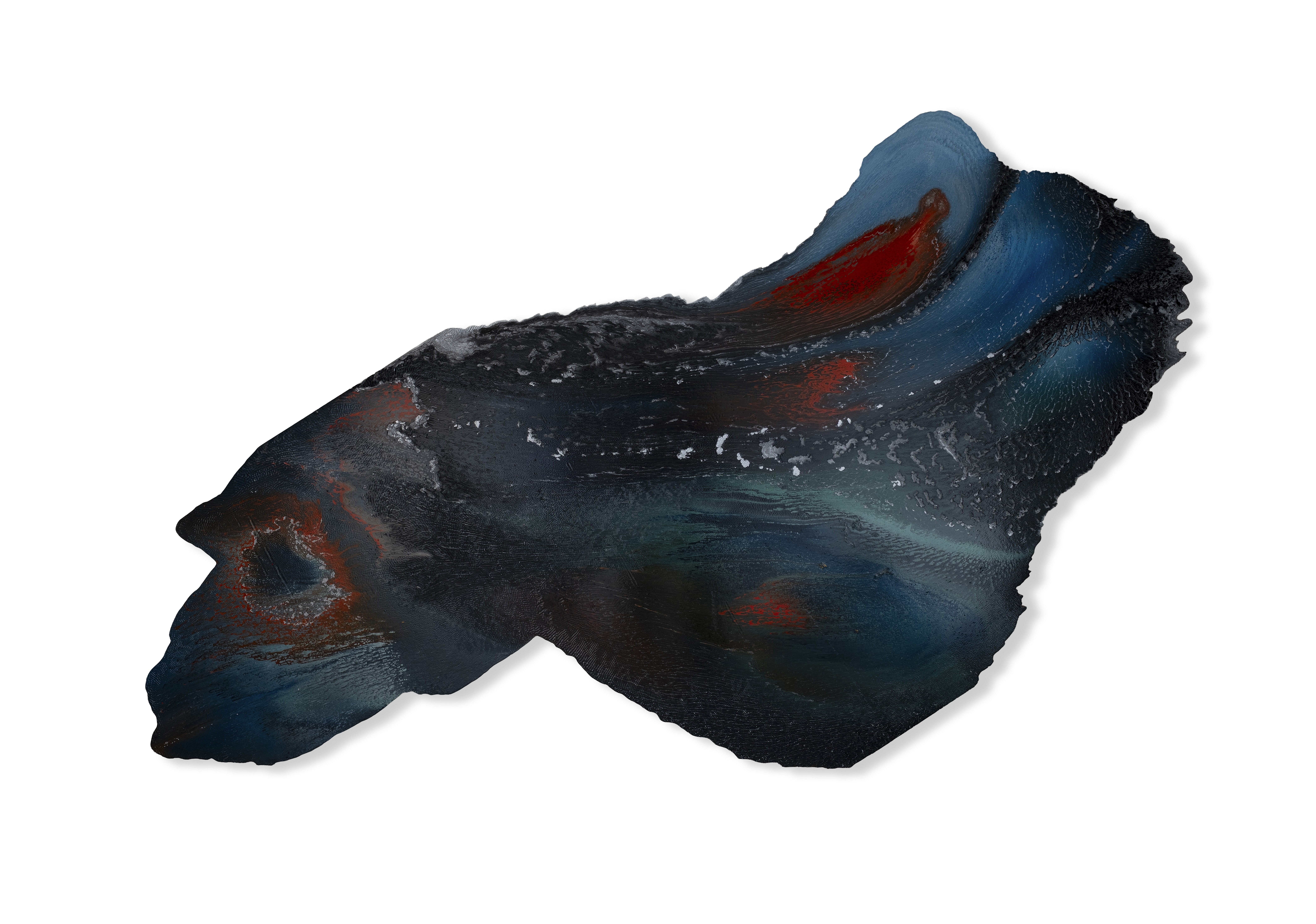 herd of sheep on road painting