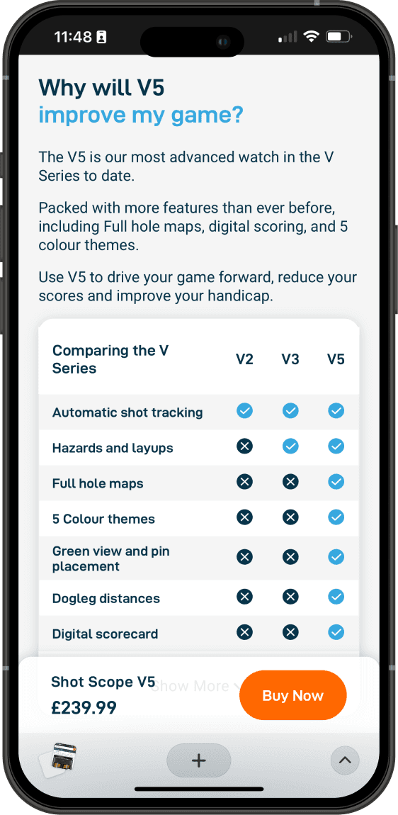 mobile comparison table