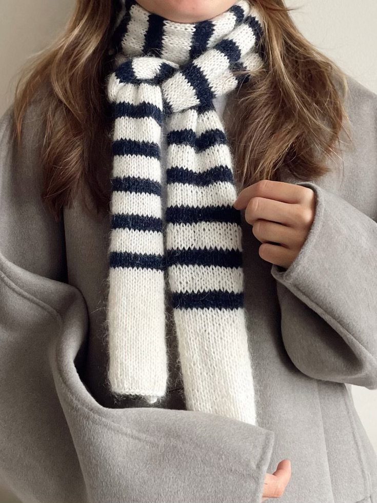 ScandiScarf knitting pattern by Klin Cocos