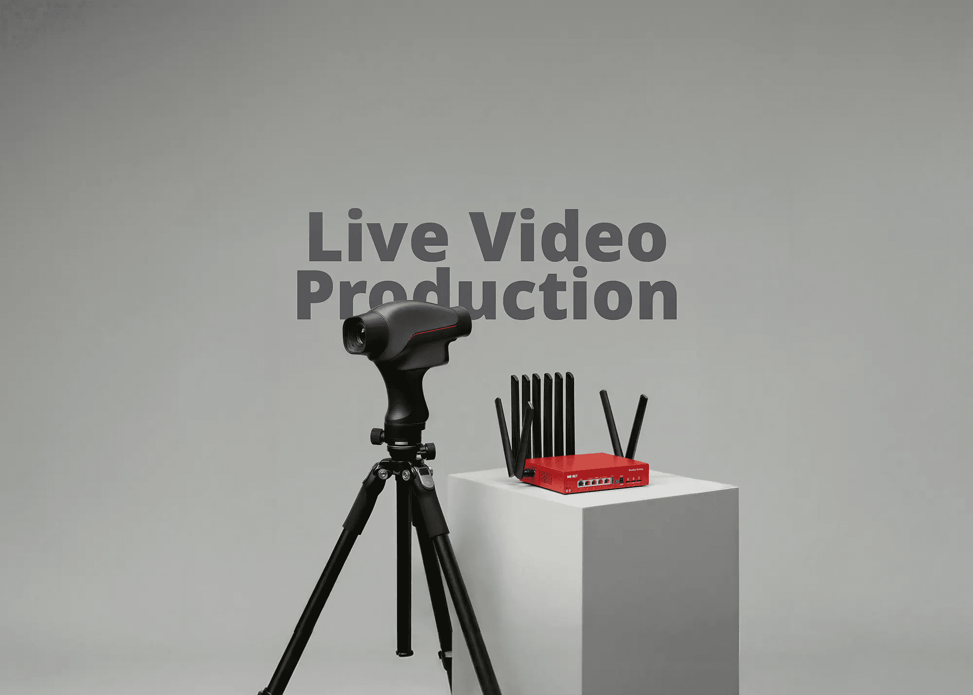 Live Video Production Camera with MRNET Cellular Bonding Gataway