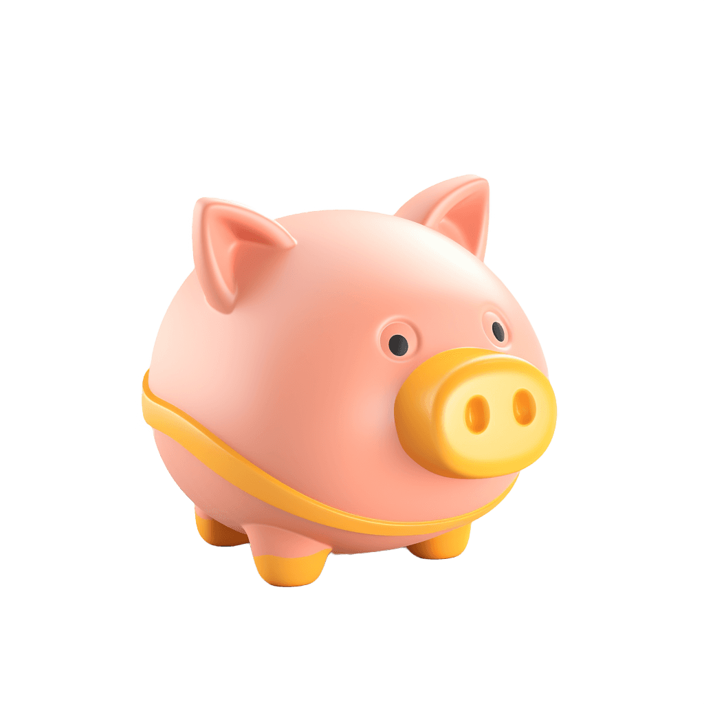 Variation of piggy bank 3d icon