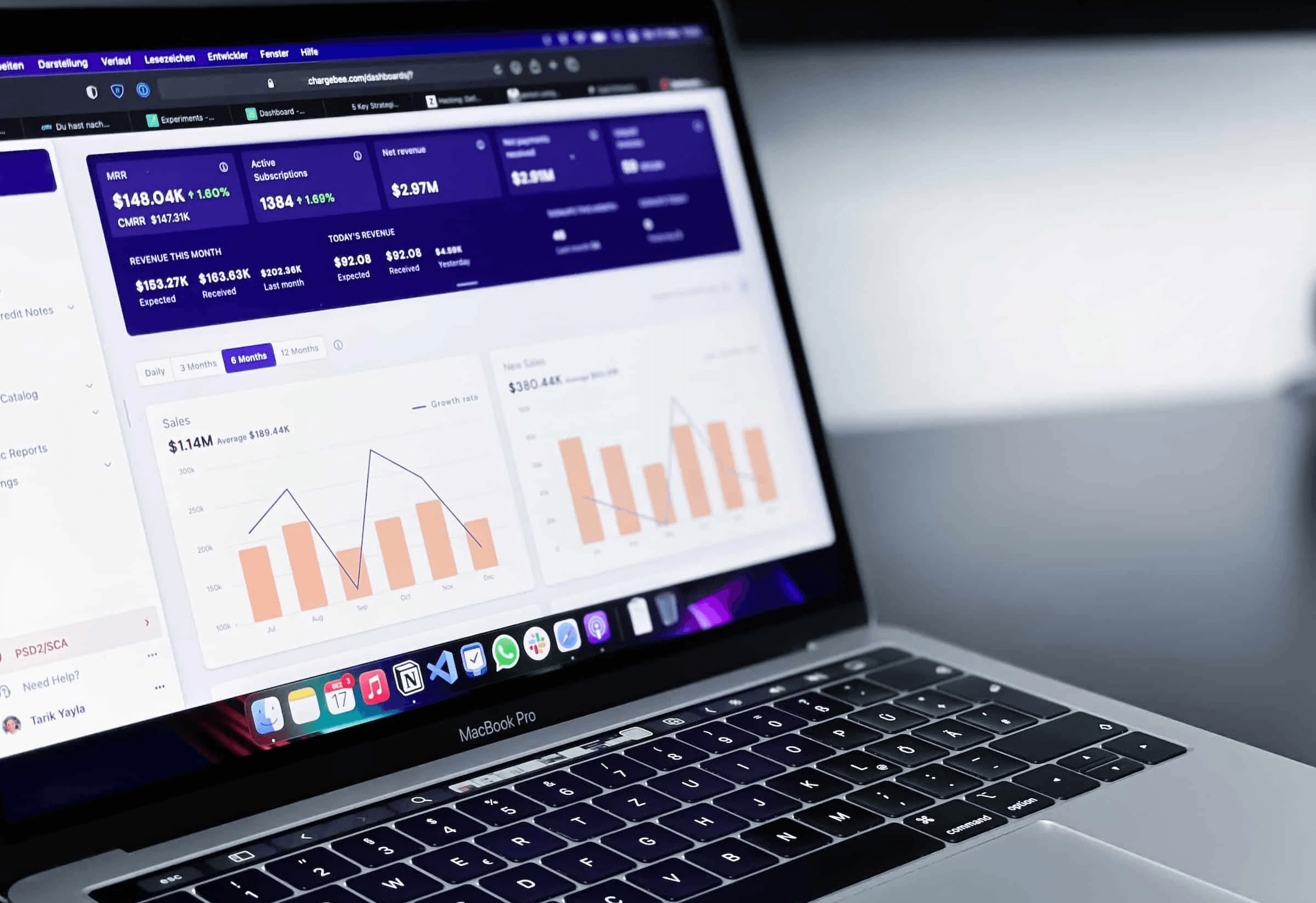 Laptop showing business data charts - Pendo Alternatives