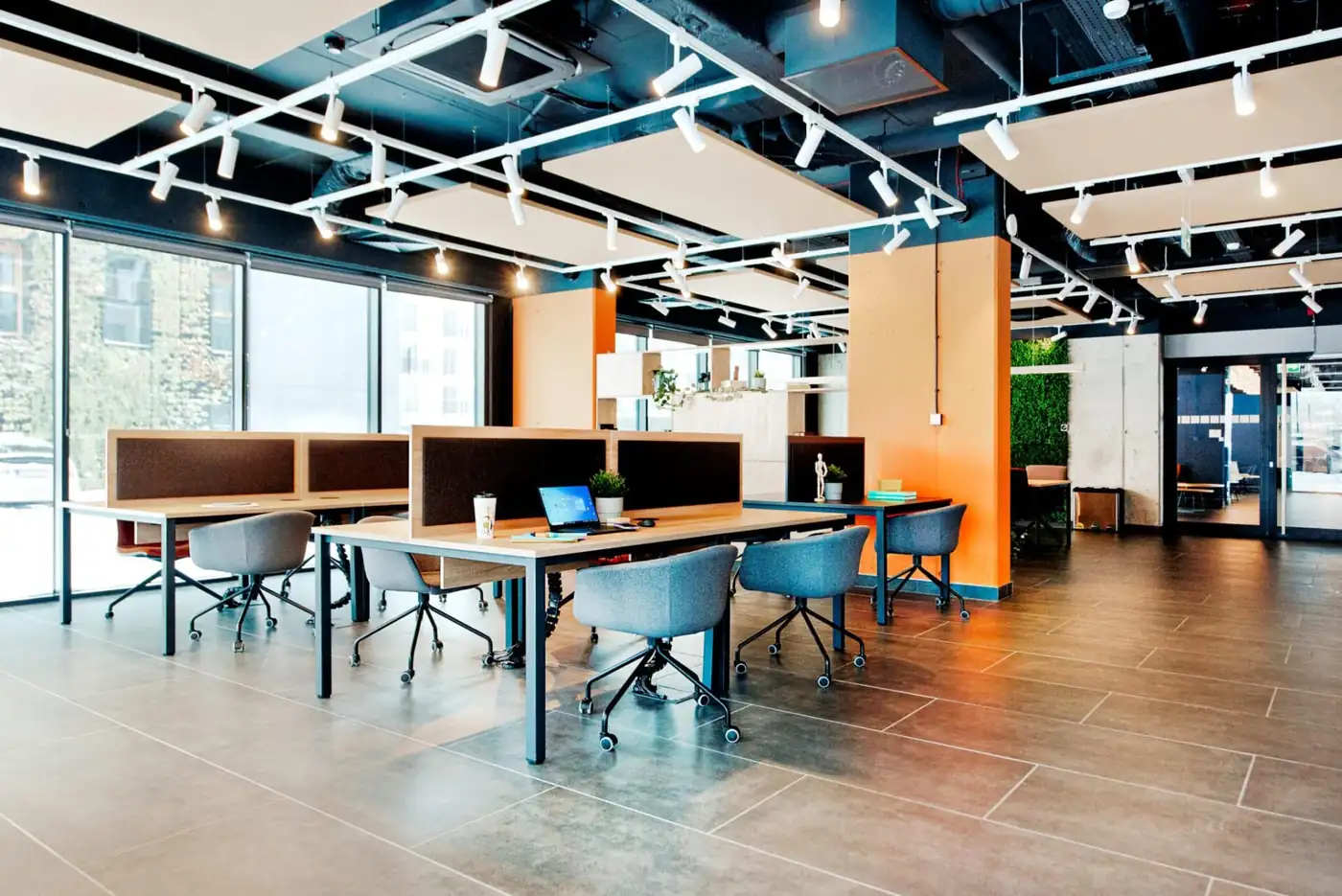 Modern study and coworking space in student accommodation in Kraków