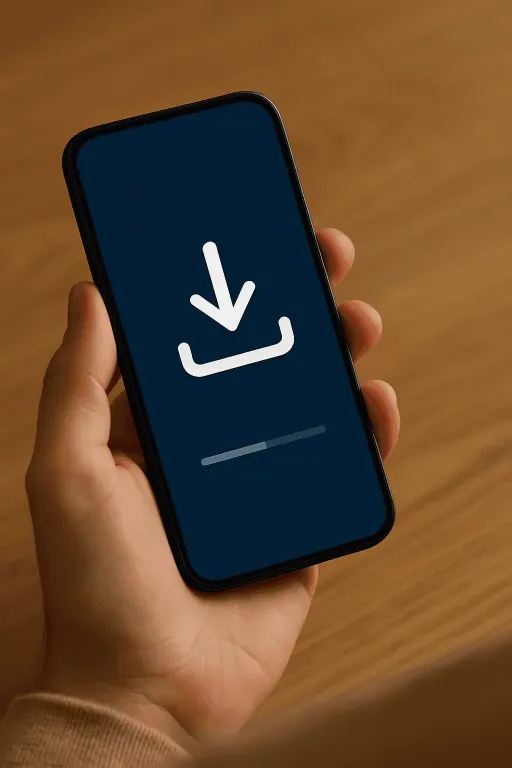 Smartphone mit App-Interface – sofortiger Zugriff auf HR-Self-Services per Chatbot