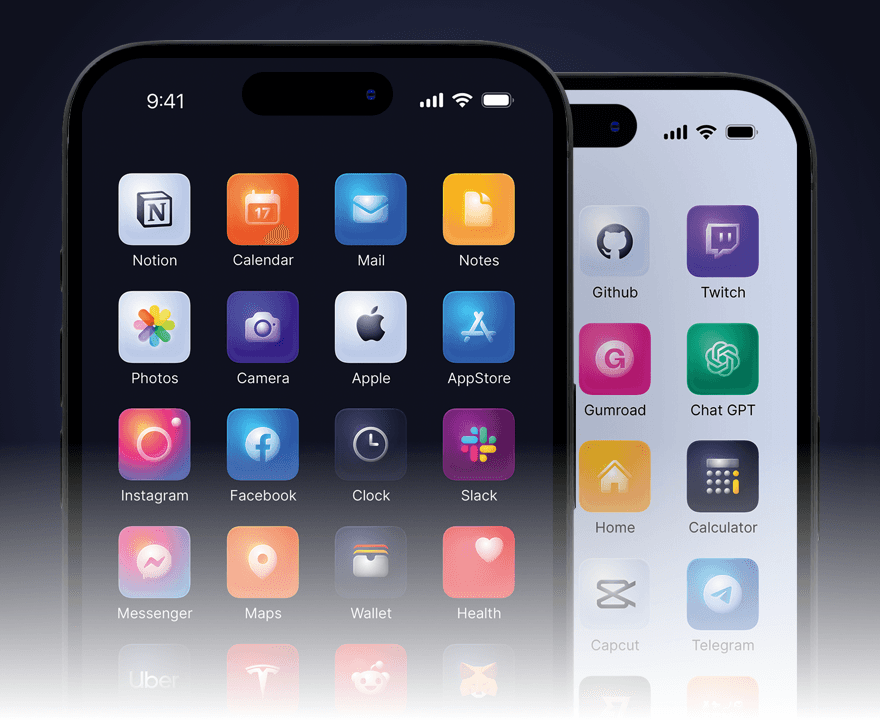 Gradient Neumorphic Premium App Icon Pack