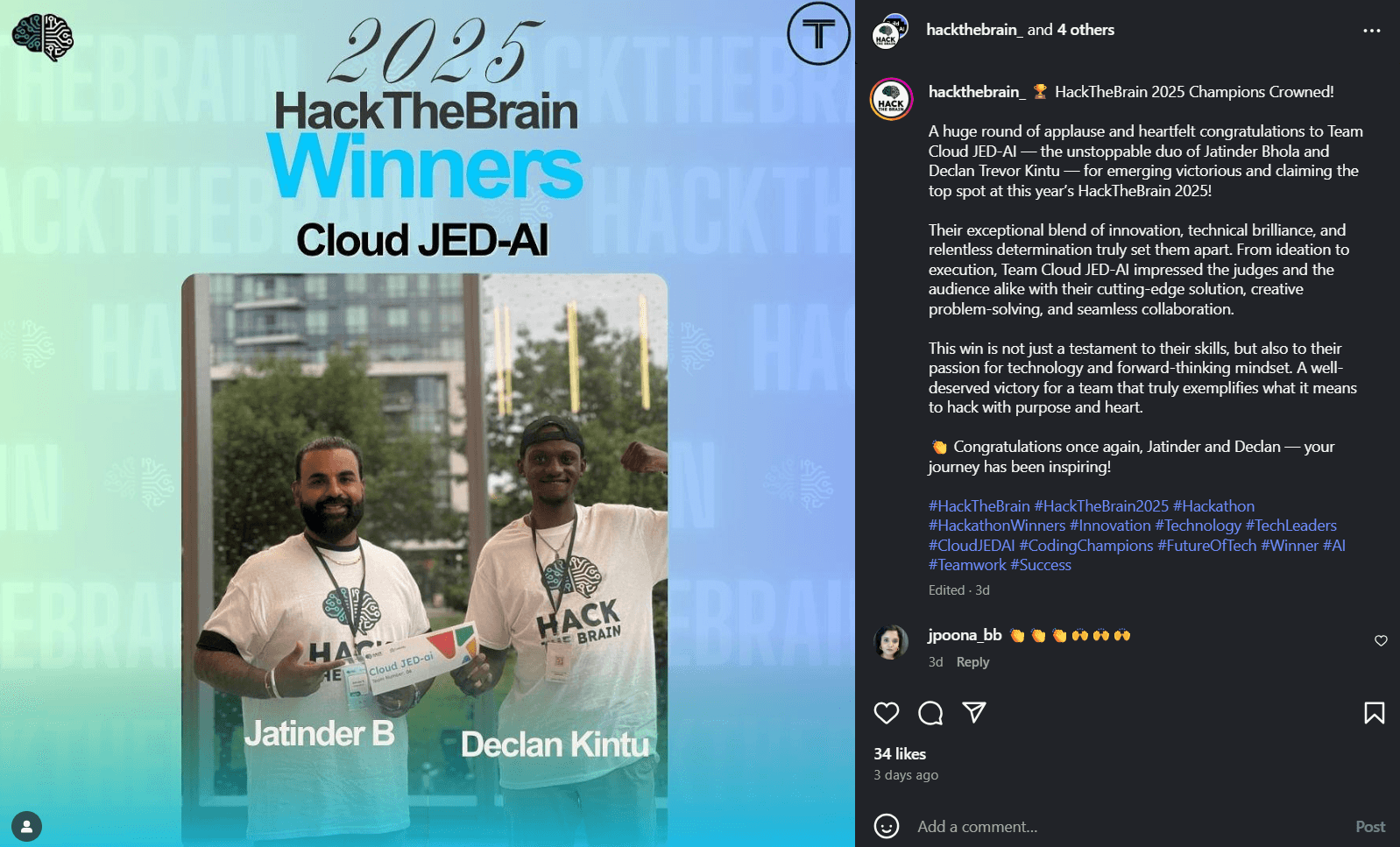 Winner of the event