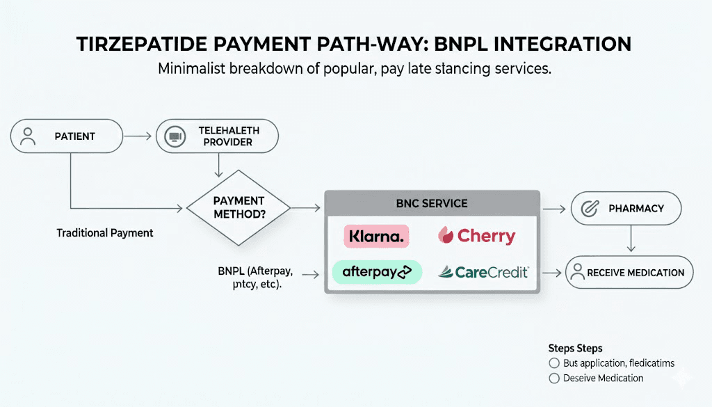 How Afterpay payment works for tirzepatide telehealth purchases