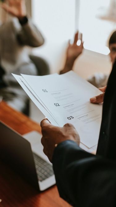 Employee working on their laptop