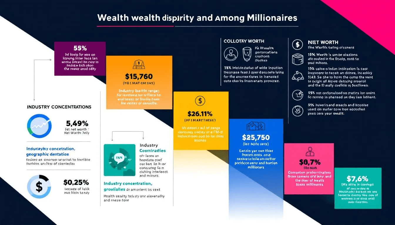 A chart showing wealth disparity among millionaires.