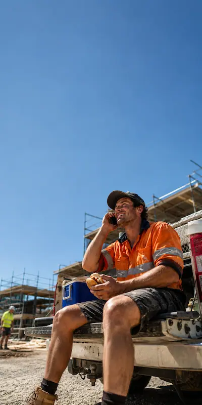 Business owner at work