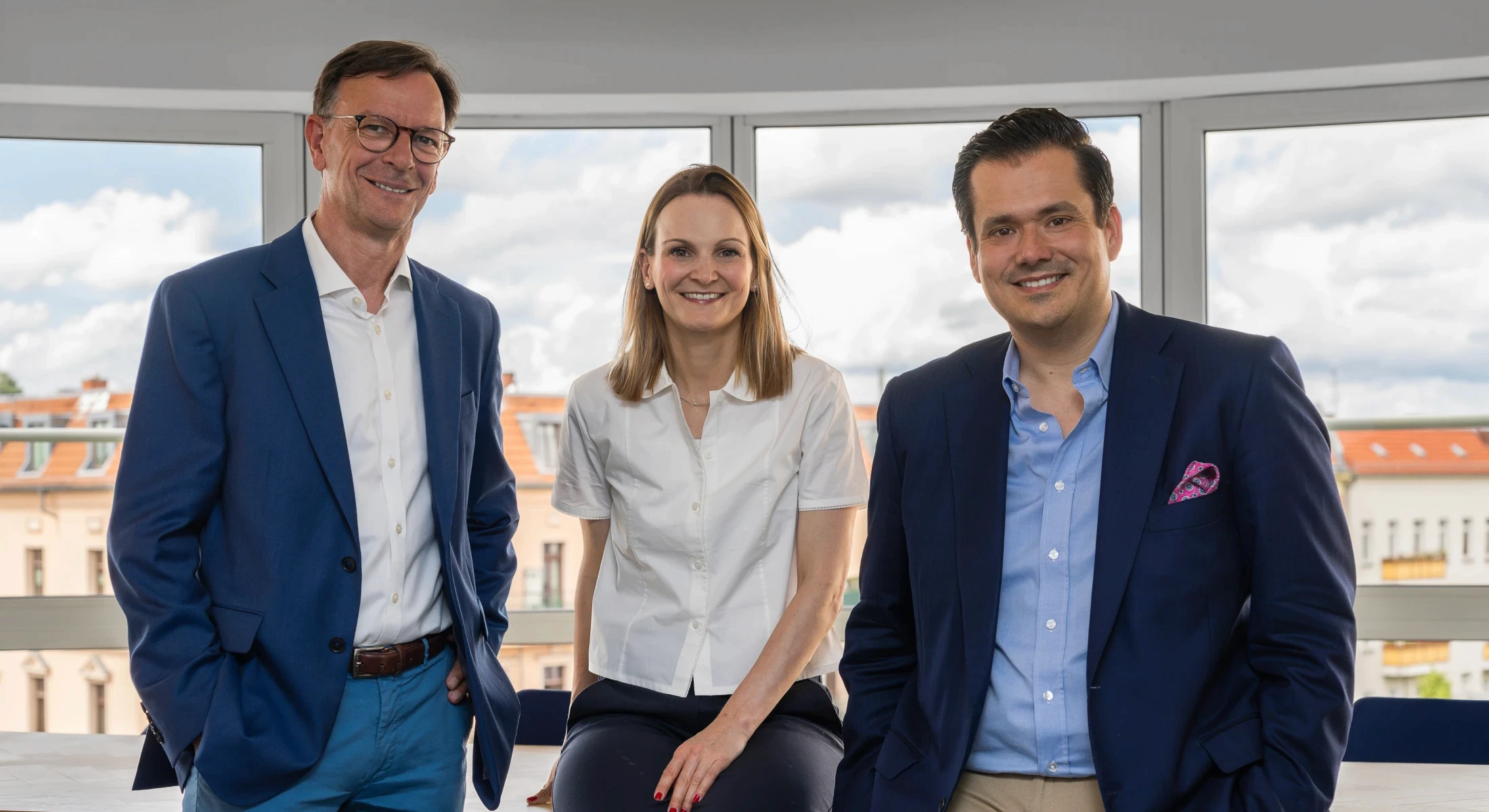 Lutz Graupner, Jennifer Jekov und Jeko Jekov, die drei Partner der Steuerberatungskanzlei GJP