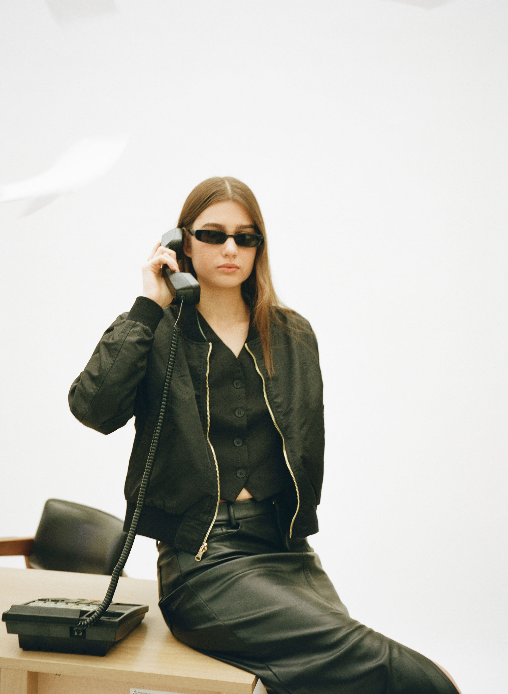Rocky desert landscape with mountains at sunset