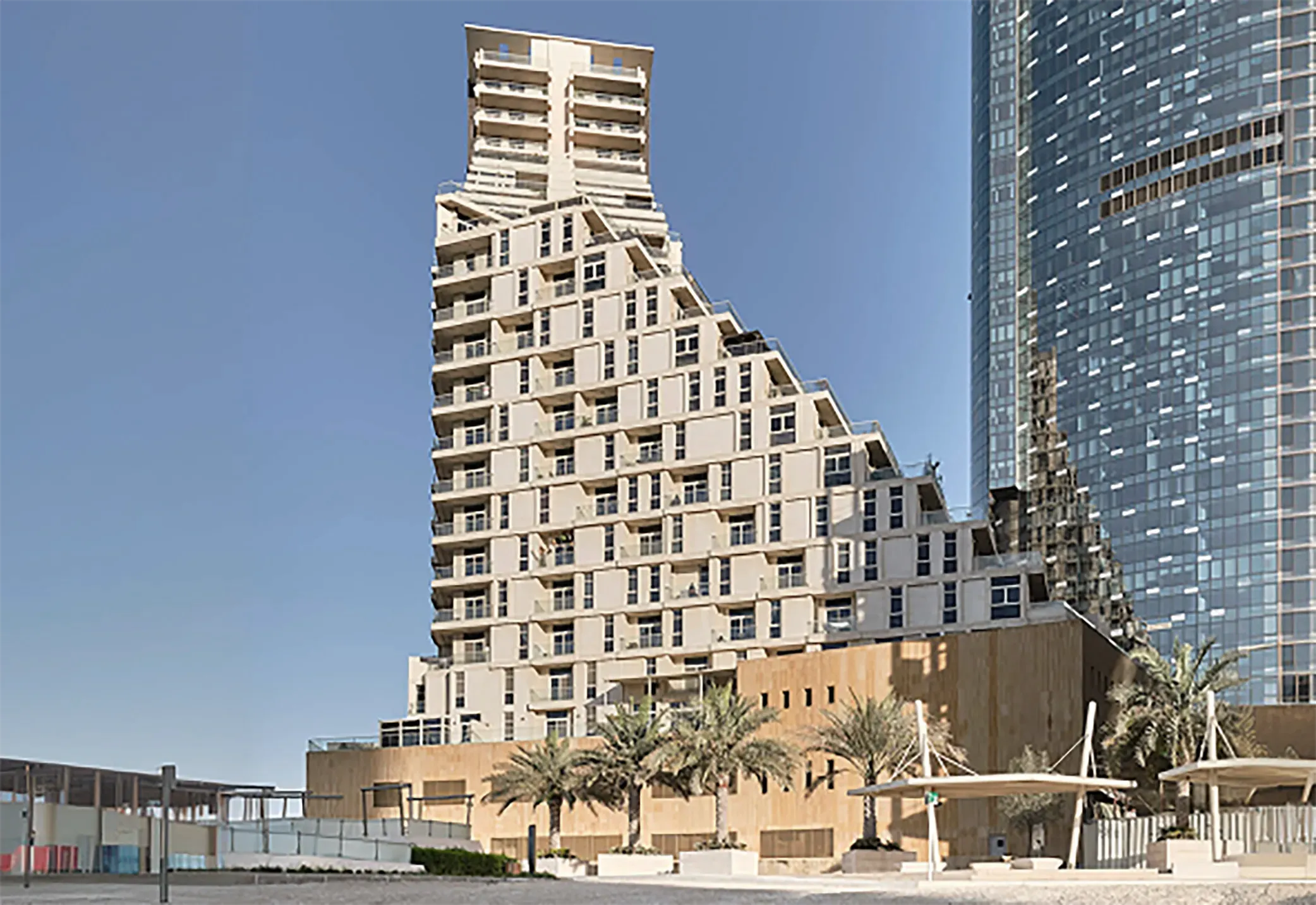 View on Dubai skyscraper.