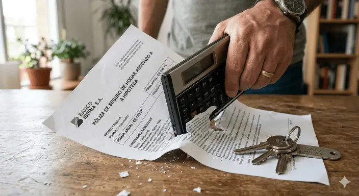 Cálculo del ahorro al cancelar el seguro de vida vinculado a la hipoteca del banco y cambiar a Allianz.