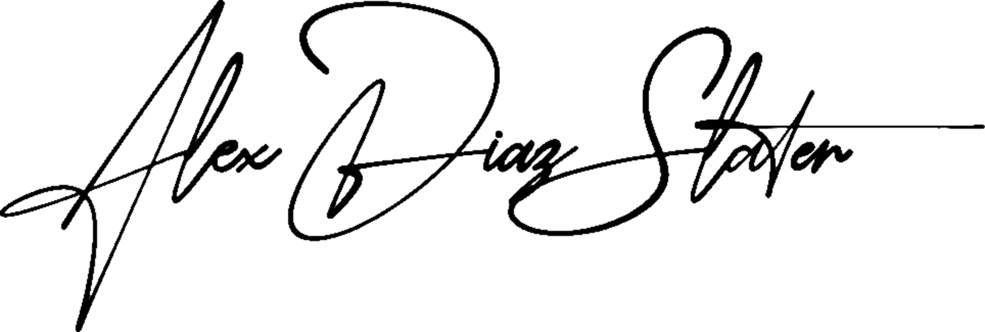 Alex Diaz Slater signature