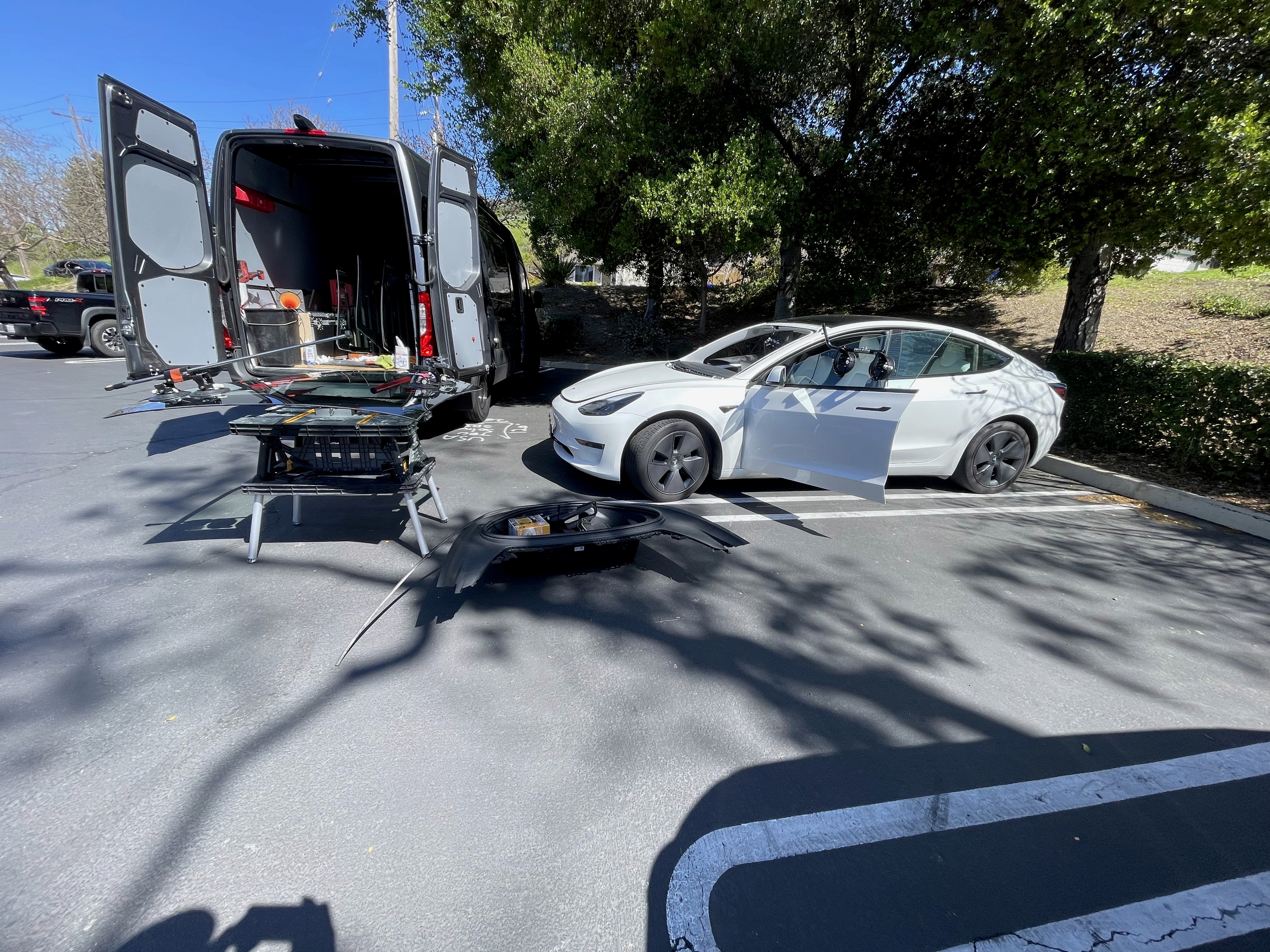 Tesla Model 3 windshield replacement and recalibration