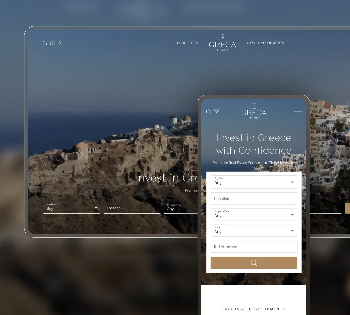 Greca Homes website