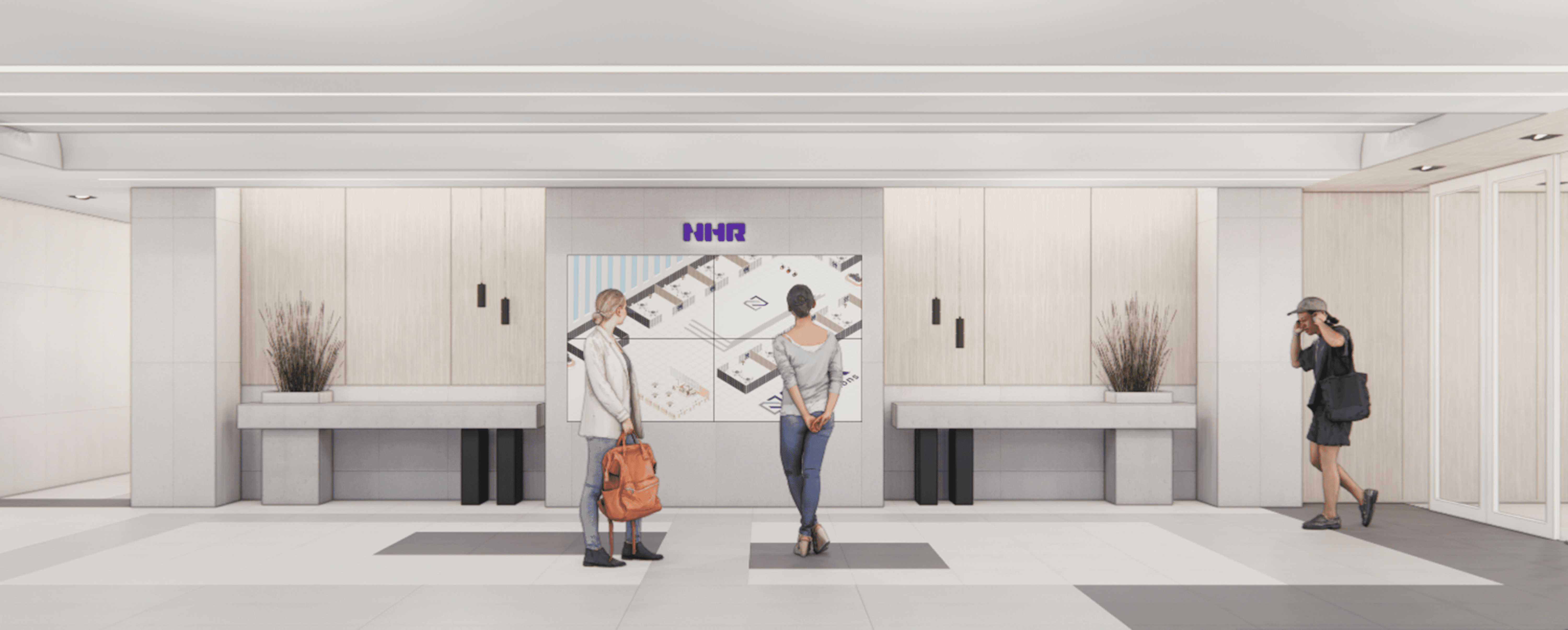 클라이언트와 협의를 통해 도출한 1층 로비 최종 시안