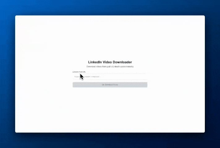 linkedin video downaloder