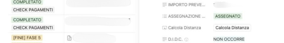 Pulsante di calcolo distanze automatico