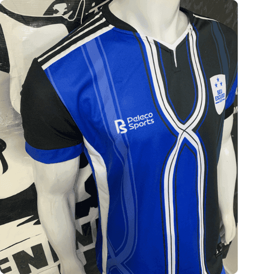 Modelagem Gola Y esportiva profissional aplicada em camiseta sublimada