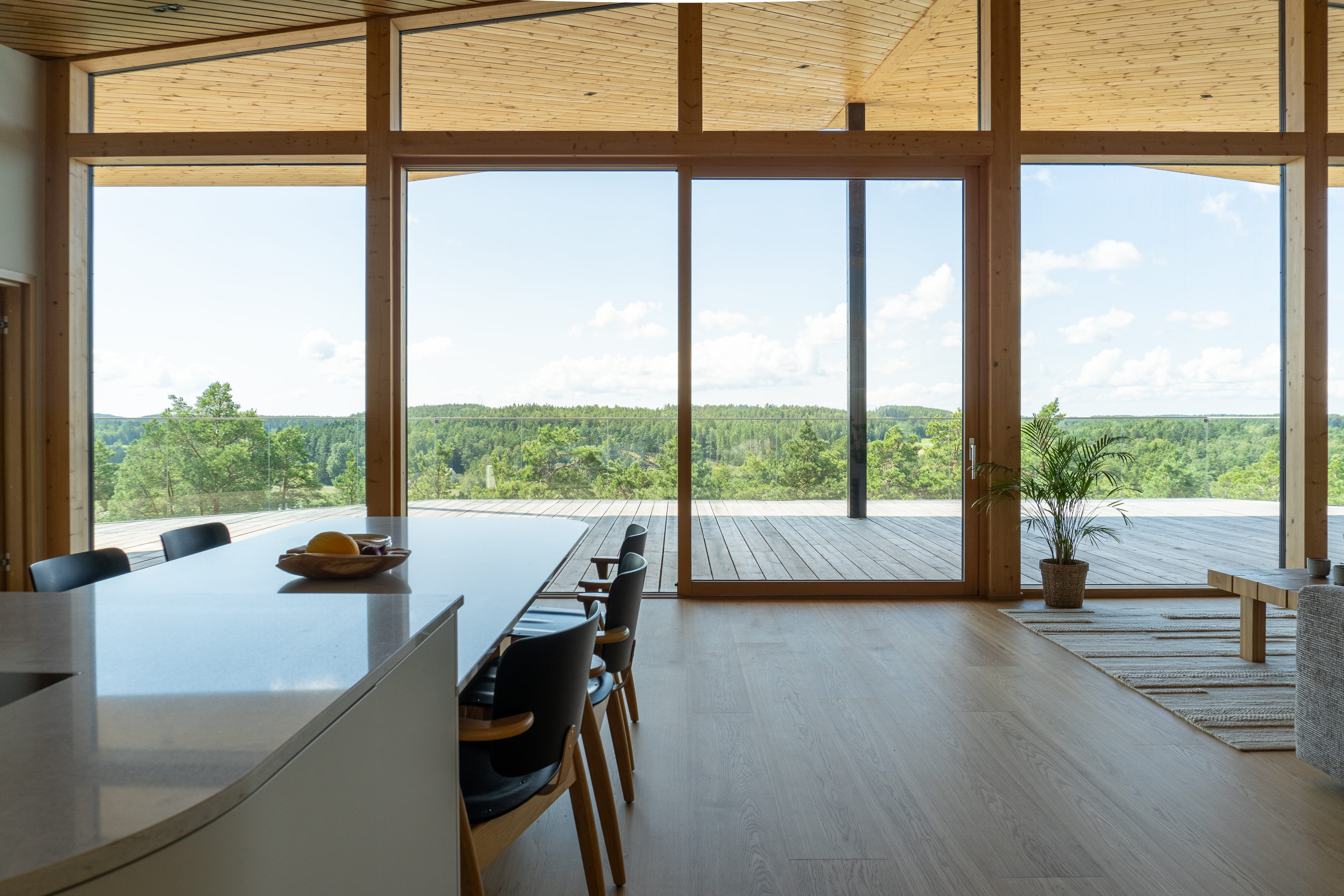 Living room with a sea view