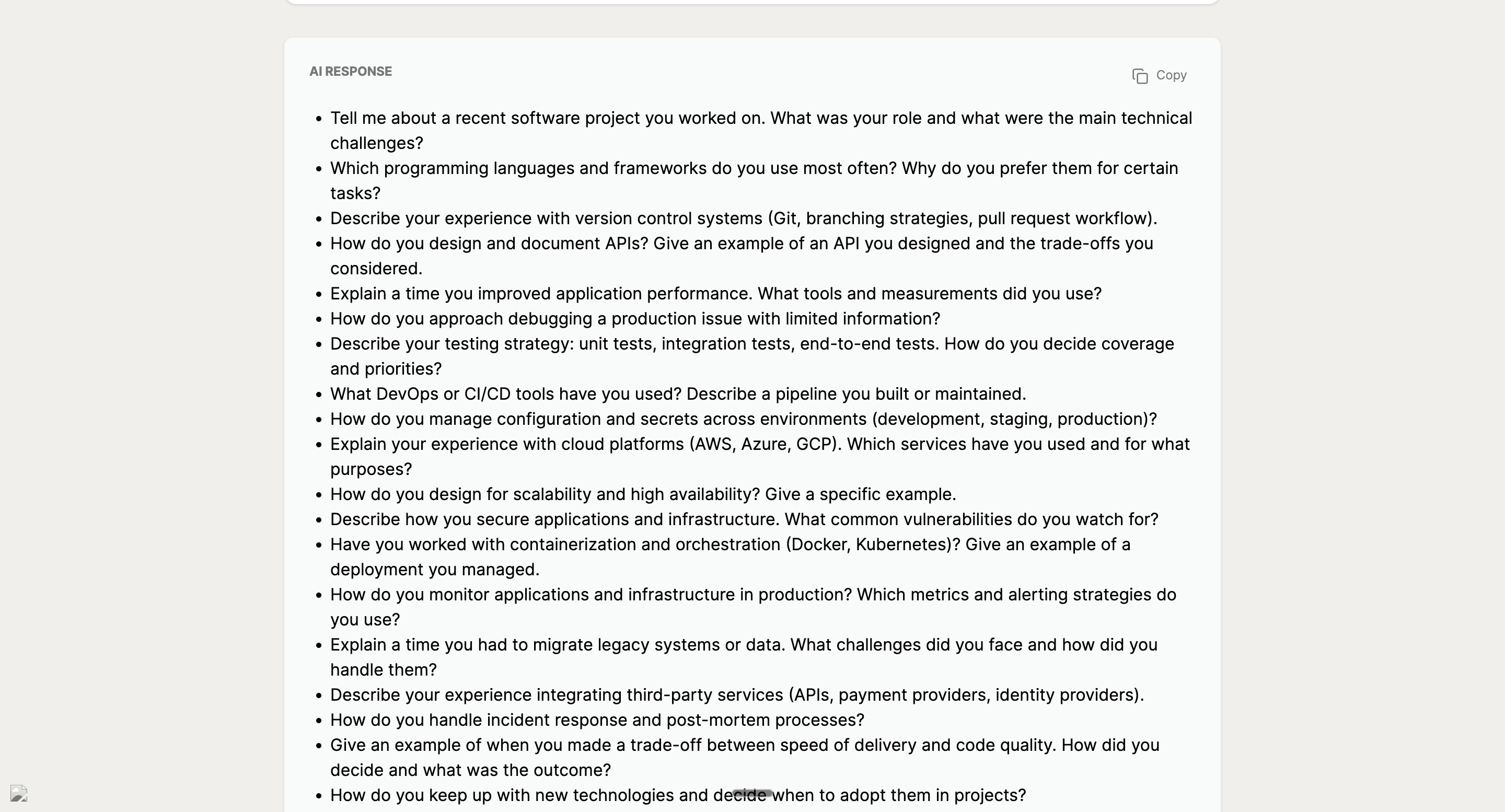 Voila generated questions