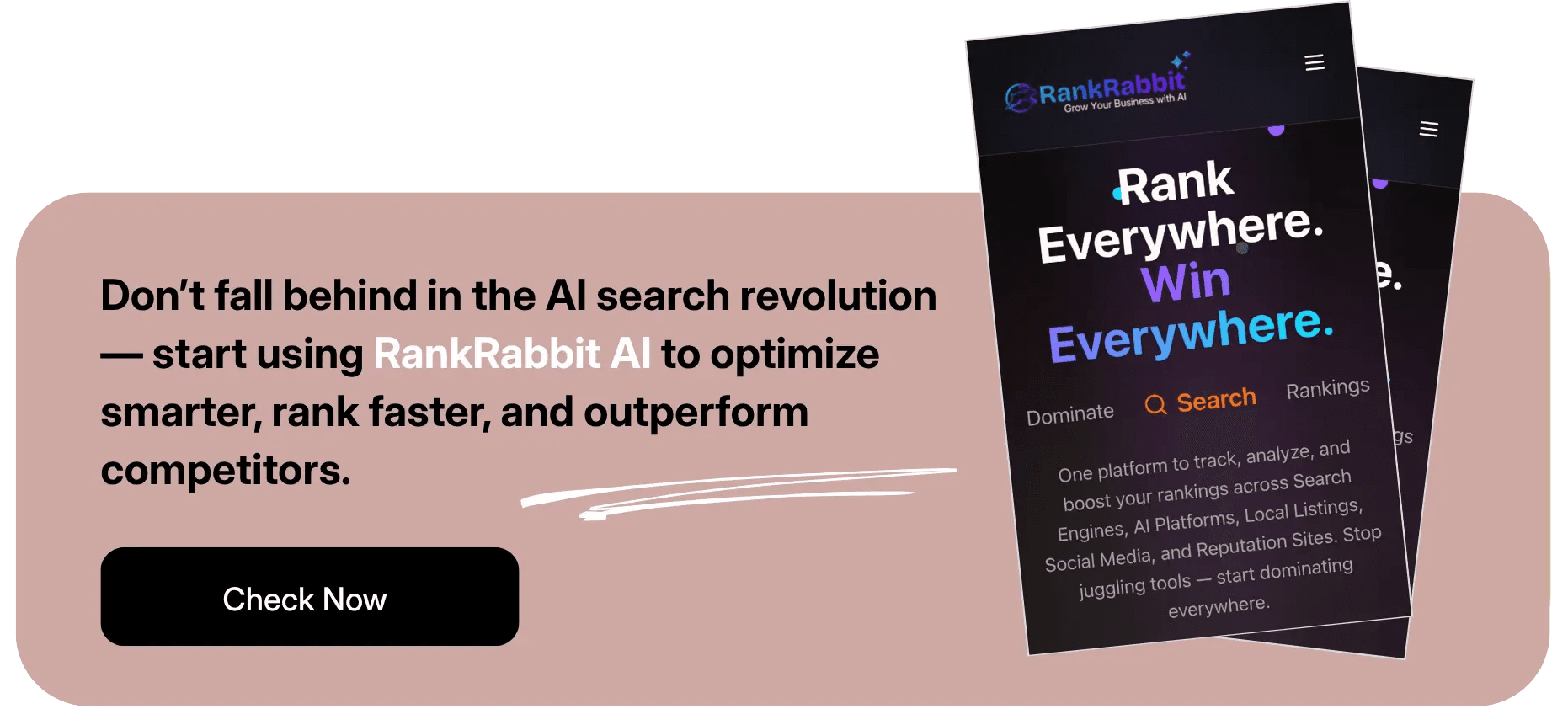 Call-to-action for Rank Rabbit AI