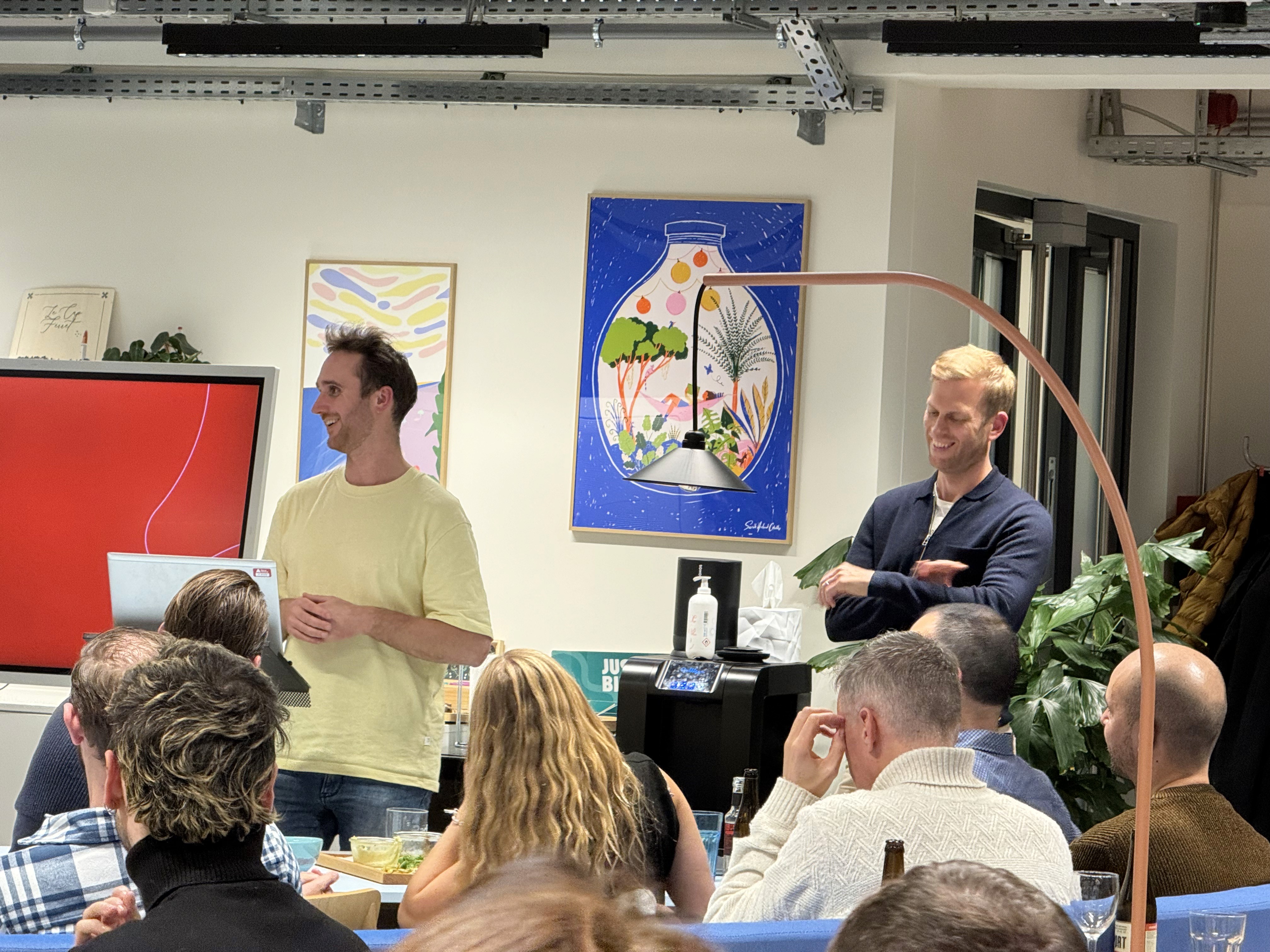 two speakers during the AI Talks superlinear