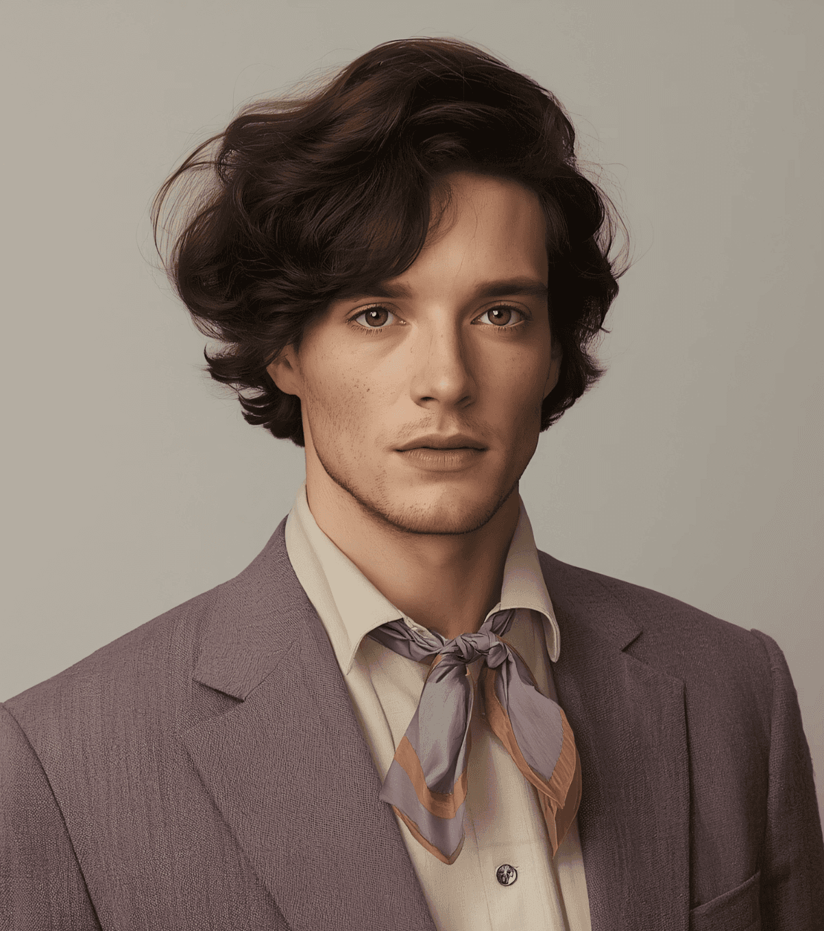 Portrait of Mateo Alvarez in tailored neutral clothing