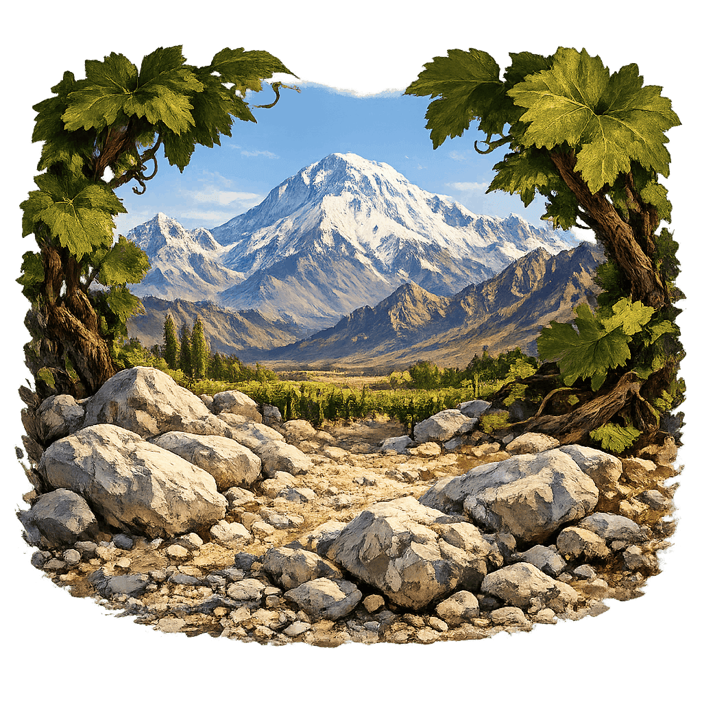 Detailed graphic of the Gualtallary wine region.