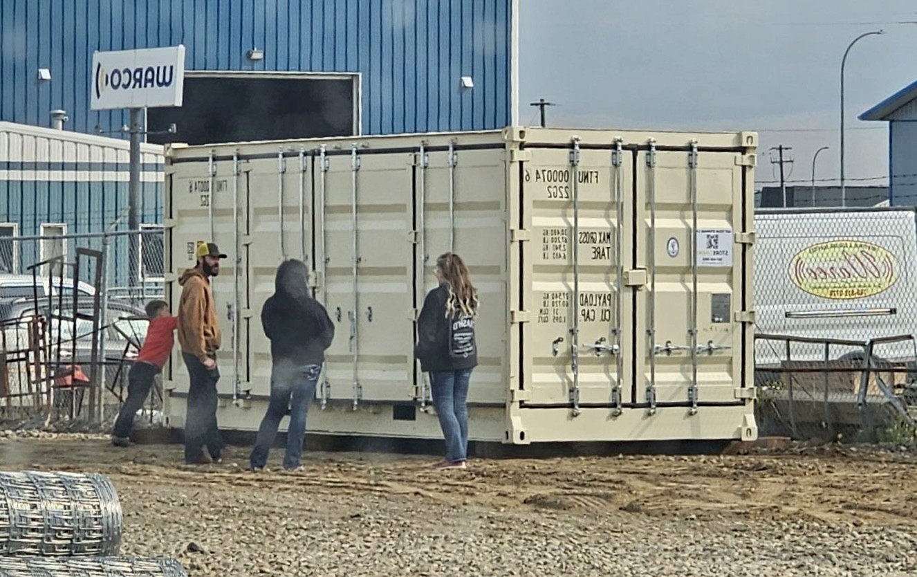 20' Open Side container delivered to a family business