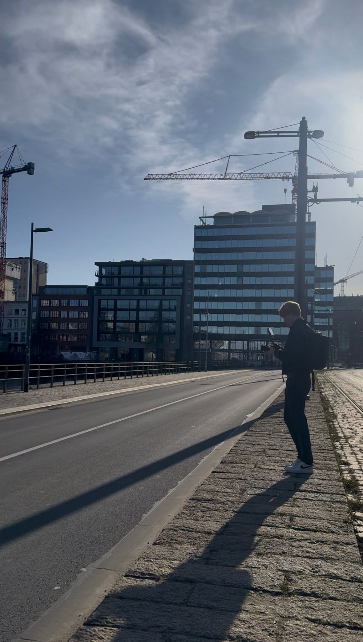 Portrait of portfolio creator – back view