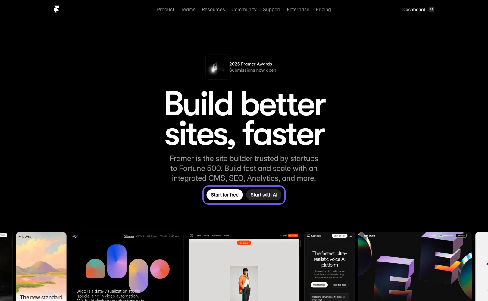 Framer 홈페이지의 CTA버튼을 예시로 탭 순서 설정의 중요성을 나타냅니다.